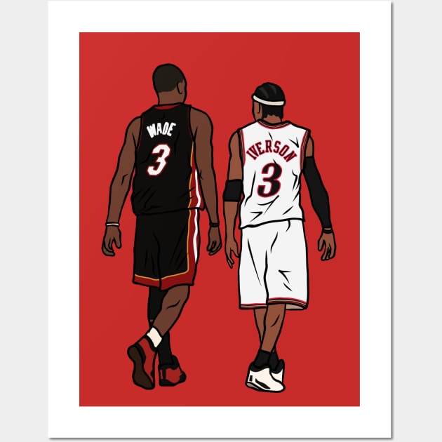 Dwyane Wade and Allen Iverson Wall Art by rattraptees